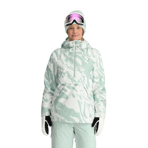 Womens Snow Jackets: Spyder All Out Anorak - White Combo
