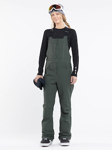 Womens Snow Pants: Volcom Swift Bib Overall - Eucalyptus