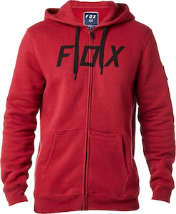 Mens Hoodies Crews: Fox District 2 Zip Fleece Dark Red