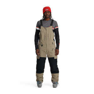 Mens Snow Pants: Spyder Terrain Bib - Desert Taupe