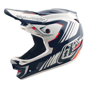 Troy Lee D4 AS Polyacrylite Helmet Qualifier Blue/White
