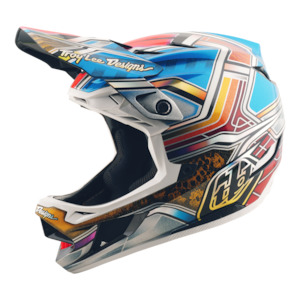 Troy Lee Designs: Troy Lee D4 Carbon AS Helmet Lowrider Blue