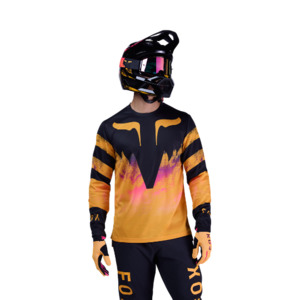 Mens Mtb Jerseys: Fox Ranger LS Jersey Kairos Tangerine