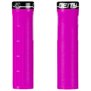 Deity Knuckleduster Lock-On Grips - PINK w/Black Clamp