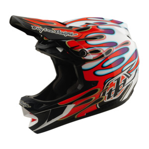 Troy Lee D4 AS Composite Helmet Overspray White/Red