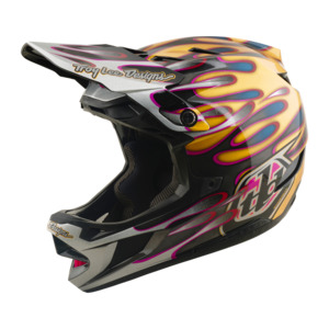 Troy Lee D4 AS Carbon Helmet Overspray Gold/Black