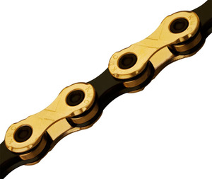 KMC Chain X12 12spd 1/2" x 11/128" TI-N 126 Links Gold/Blk