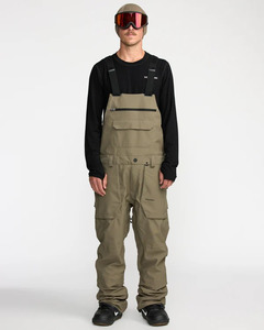 Mens Snow Pants: Volcom Roan Bib Overall Military