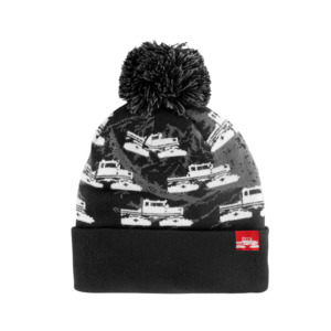 Spacecraft Snowcat Pom Beanie Black