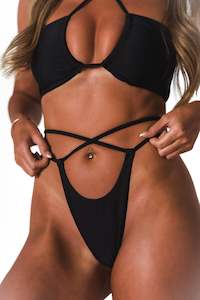 Bottoms: Mila - High Rise Thong Bikini Bottoms