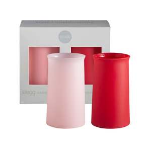 Porter Green | Stegg | Silicone Unbreakable Highball Glasses | Cherry + Blush