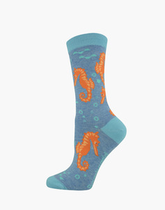 Kids: Bamboozld Kids Seahorse Magic Bamboo Sock Medium 6-8 Blue