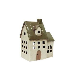 Gifts: Alsace Tea Light Chapel: Olive Green