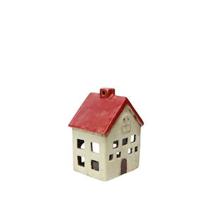 Alsace Tea Light Villa: Red White