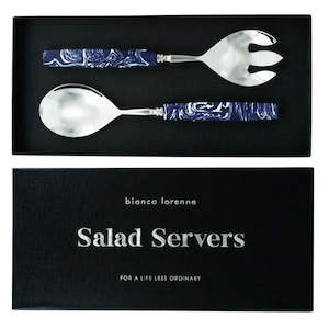 Gifts For Her: Salad Server Set - Blue