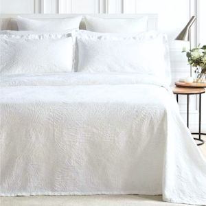 Bedspreads Quilts Comforters: Dunes White Bedspread - Queen