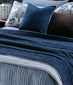 Bedspreads Quilts Comforters: Appetto Denim Coverlet - 240x220