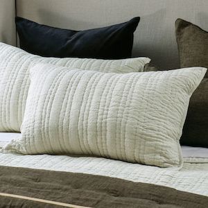 Ricamo Oatmeal Pillowsham - Set of 2