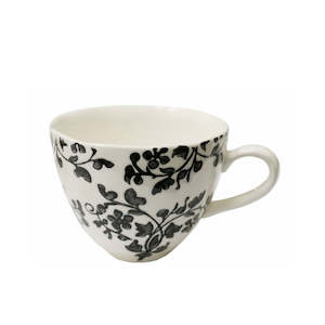 Mugs Teacups: Florentine Handpainted Cup: Noir