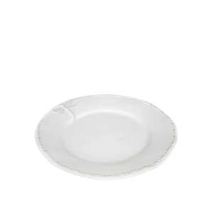 Dragonfly Stoneware White Lunch Plate