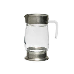 Glass and Pewter Jug -  Medium