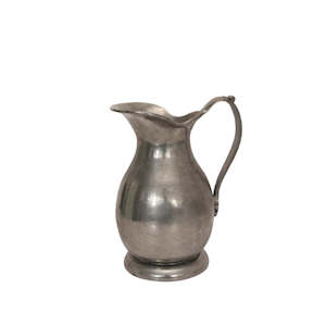 Jugs Pitchers: Pewter Jug with Flat Handle - Small
