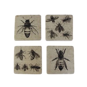 Placemats Coasters: Bee Coasters - Set of 4