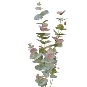 Faux Plants Foliages Flowers: Tall Eucalyptus Spray - Pink/Grey
