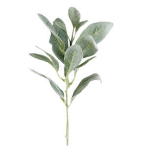 Faux Plants Foliages Flowers: Lambs Ear Short Stem - 38cm
