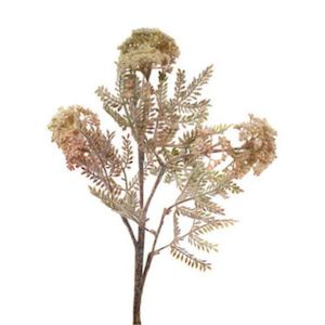 Faux Plants Foliages Flowers: Wild Flower with Fern Spray: Light Pink - 72cm