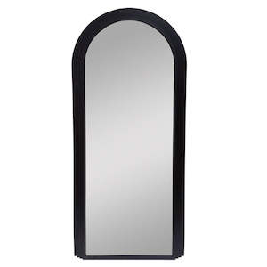 Mirrors Clocks: Thorndon Matt Black Mirror -  850x1900