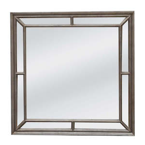 Matteo Square Mirror - Country Silver