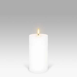 LED Pillar Candle: Nordic White - 7.8x15.2cm