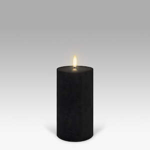 Candles: LED Pillar Candle: Matte Black - 7.8x15.2cm