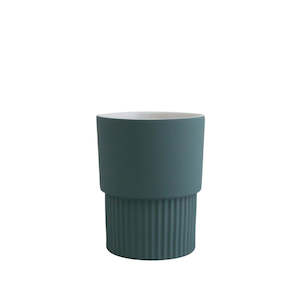 Pots Planters: Sillon Planter: Mallard Green - H16.7cm