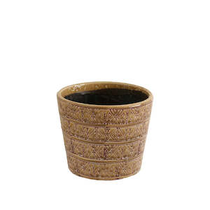 Aztec Geometric Pattern Planter - Large