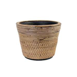 Pots Planters: Drypot Rattan Grey Lombok - Small