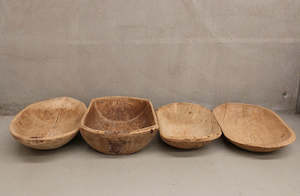 Antique Collections: Antique Wooden Oval Basin - Small