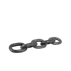 Rufus Marble Link Sculpture - Black Marble