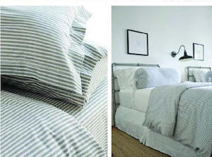 Sheets Sheet Sets: Classic Ticking Black Sheet Set - King Single