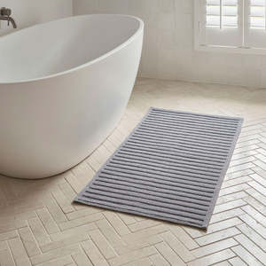 Bed Bath: Nova Plush Double Bath Mat - Magnetic Grey