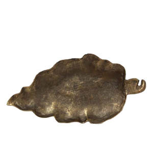 Products: Leaf Plate Aged Gold