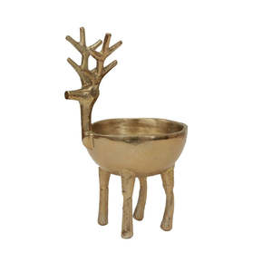 Reindeer Sweets Bowl: Gold - Large