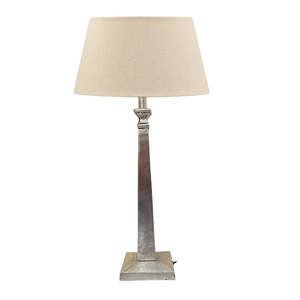 Soho Pyramid Lampbase in Pewter Finish