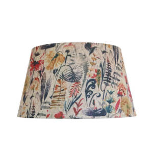 Lighting: Autumn Leaves Tapered Drum Lampshade - 51cm