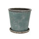 Sea Blue Plant Pot & Saucer - Large