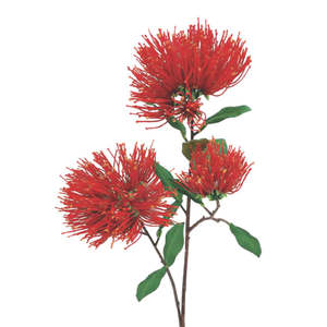 Gifts: Pohutukawa Branch with 3 Flowers - Red