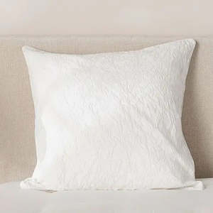 Isabella Cotton Damask Eurocase - White