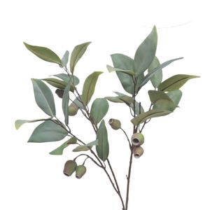 Faux Plants Foliages Flowers: Large Gumnut Spray - Green