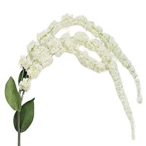 Faux Plants Foliages Flowers: Amaranthus - White